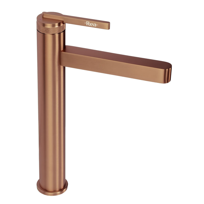 Baterie pentru baie Rea Grace Brush Copper High - Alamă - Cupru periat | SanitarePro