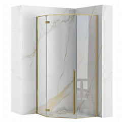 Cabina de dus DIAMOND 90x90 cm BRUSH GOLD