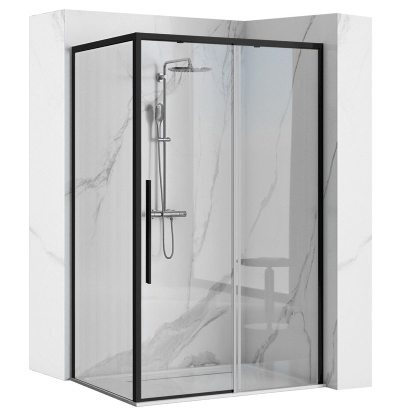 Cabina de dus SOLAR BLACK MAT 100x80cm