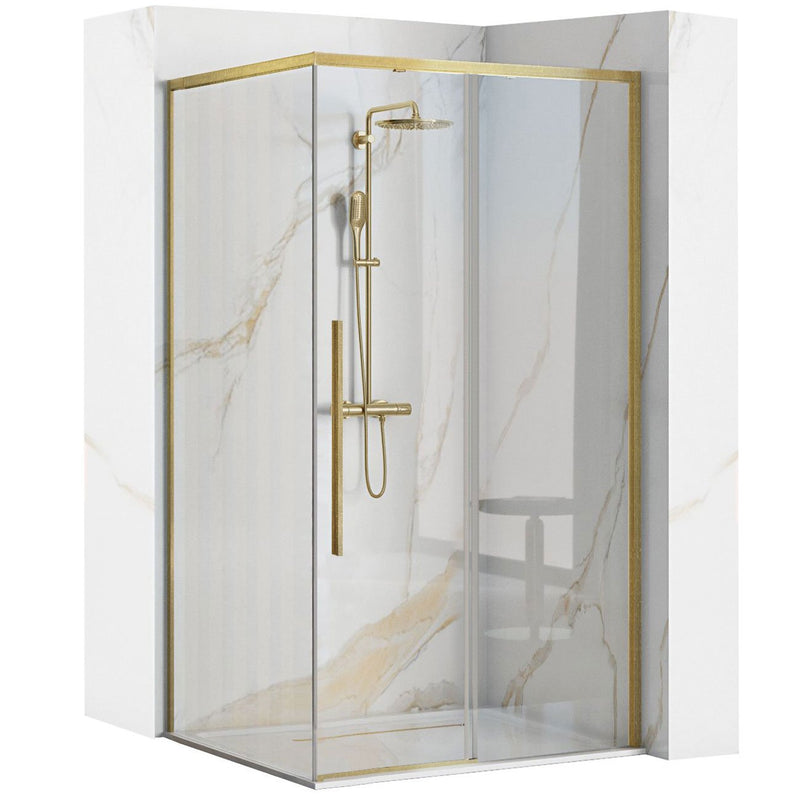 Cabina de dus SOLAR GOLD Brush 90x90 cm