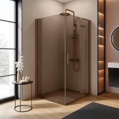 Cabina dus REA Hugo 90x90 Copper Brush