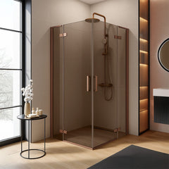 Cabina dus REA Hugo Double 90x90 Copper Brush