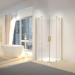 Cabina dus REA Montana Double Gold Brush 90x90