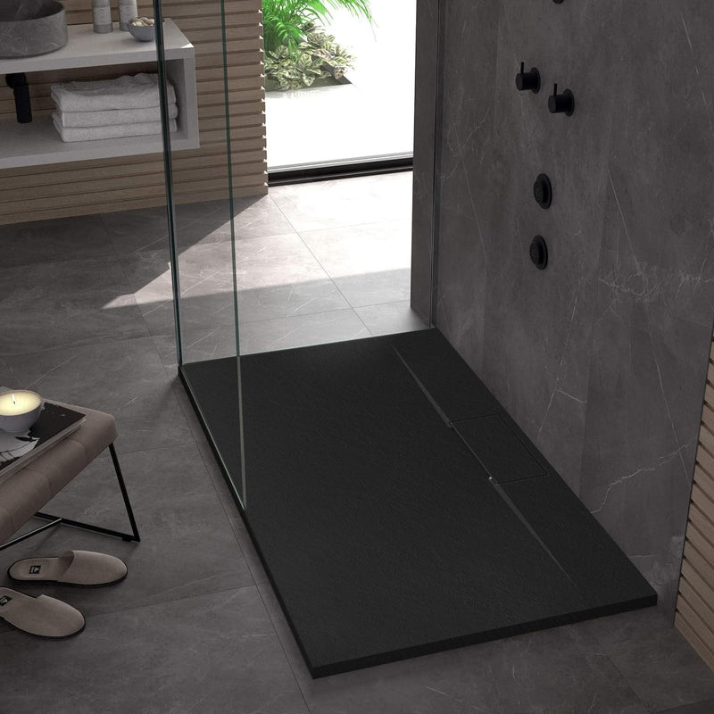 Cadita de dus Bazalt long negru 90x120