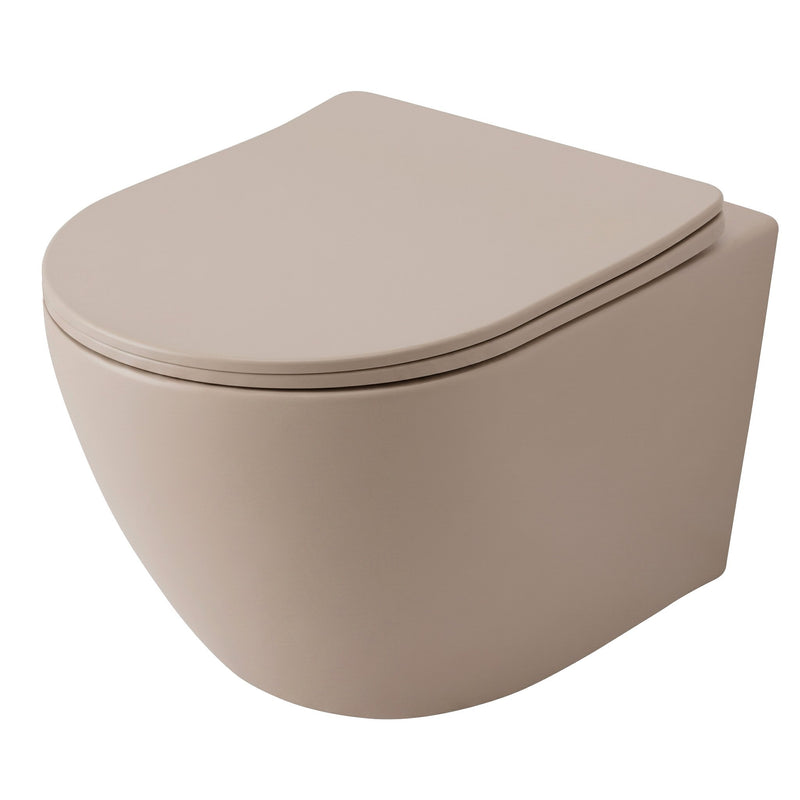 Vas WC suspendabil REA Focus Tornado Taupe - Ceramică sanitară - Bej | SanitarePro