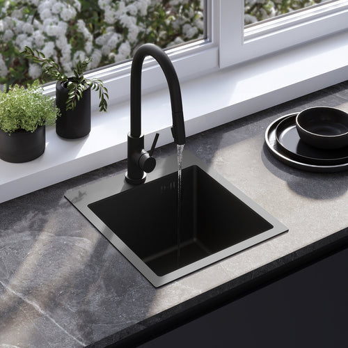 Chiuvetă inox Leo 40 Black - Oţel inoxidabil - Negru | SanitarePro