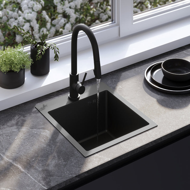 Chiuvetă inox Leo 40 Black - Oţel inoxidabil - Negru | SanitarePro