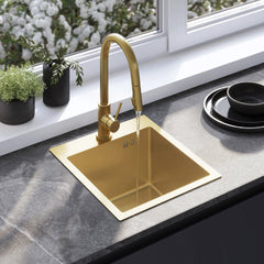 Chiuvetă inox Leo 40 BRUSH GOLD