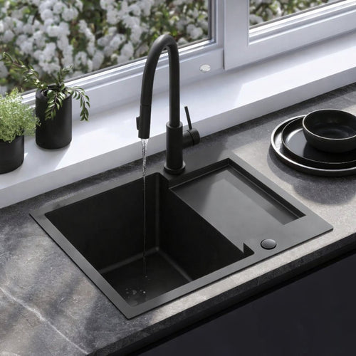 Chiuvetă inox Paul Black - Oţel inoxidabil - Negru | SanitarePro