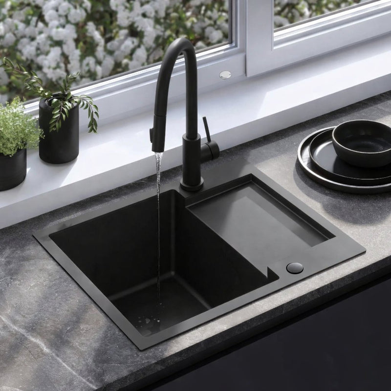 Chiuvetă inox Paul Black - Oţel inoxidabil - Negru | SanitarePro