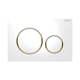Clapeta cu actionare dubla, Geberit, Sigma20, alb, auriu
