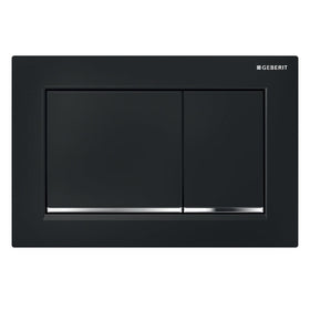 Clapeta cu actionare dubla Geberit, Sigma30, negru cromat lucios