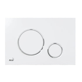Clapeta de actionare, AlcaPlast, alb/cromat lucios