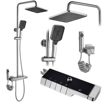 Coloana de dus cu termostat REA ROB Nichel Brush INOX