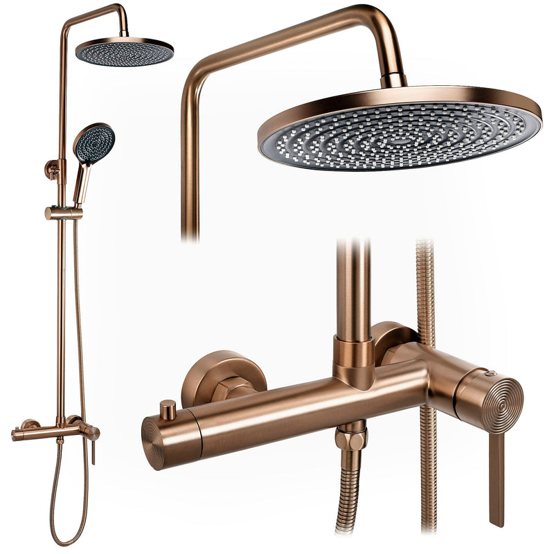 Set dus Rea Foster Brush Copper - Alamă, ABS - Cupru periat | SanitarePro