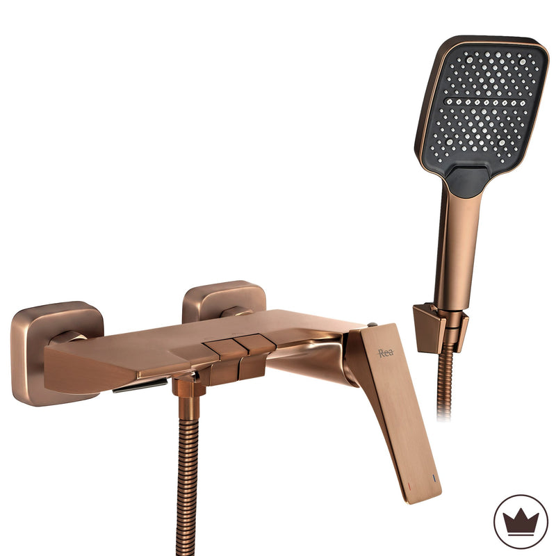 Baterie pentru cadă PREMIUM REA Joe Brush Copper - Alamă, ABS - Cupru periat | SanitarePro