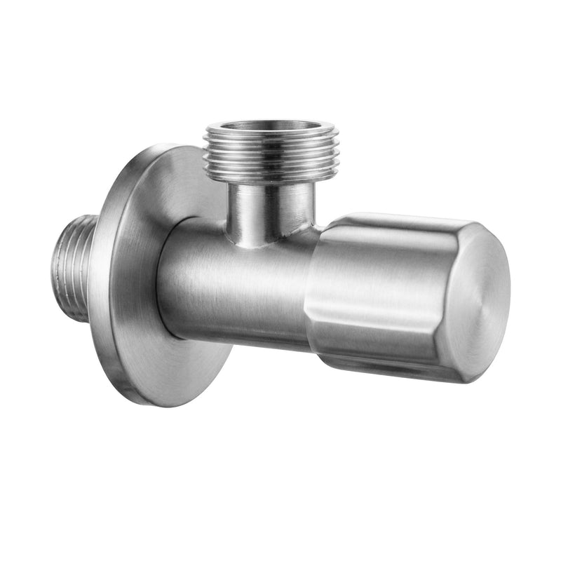 Robinet colțar 02 1/2" x 3/4" Brush Nickle - Inox - Oțel periat | SanitarePro