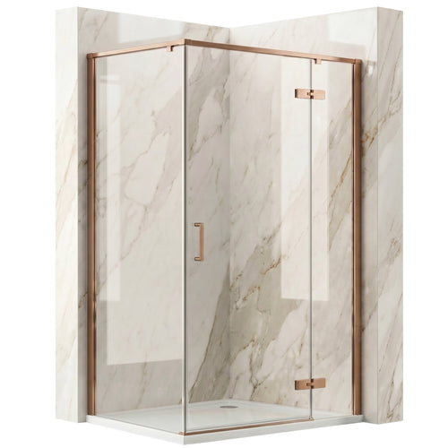 Cabina de dus Rea Bruno 120x90 Brush Copper - Cupru periat | SanitarePro