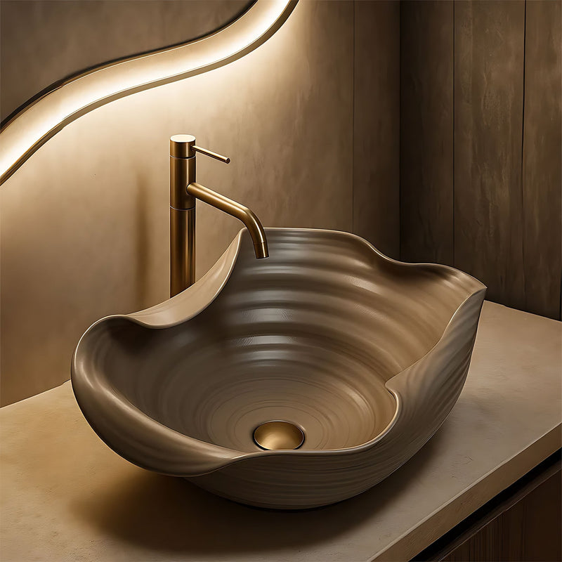 Lavoar ceramic pentru blat REA HM-66TB Handmade ART