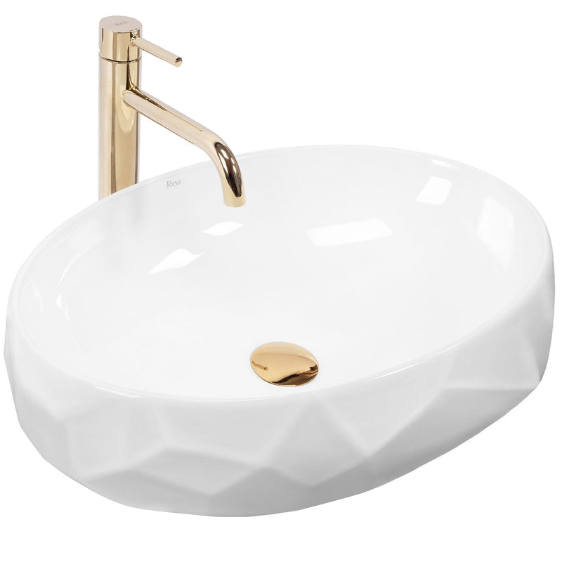 Lavoar ceramic pentru blat REA Maya