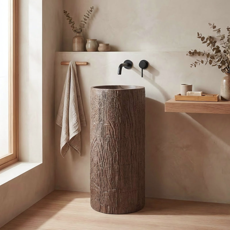 Lavoar independent REA Rossana - Artificial Stone (piatră compozită) - Maro | SanitarePro