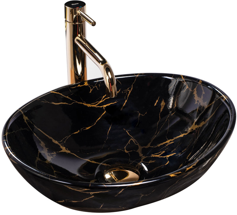 Lavoar pe blat Rea Sofia Black Marble