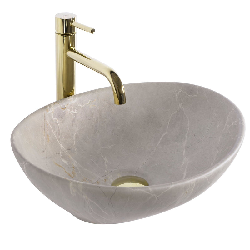 Lavoar pentru blat Rea Sofia Beige Matt - Ceramică sanitară - Bej, Imitație piatră | SanitarePro