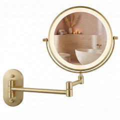 Oglindă LED Glow Brush Gold
