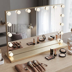 Oglindă LED HOLLYWOOD L.Gold 80x60