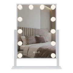 Oglindă LED HOLLYWOOD White 30x40