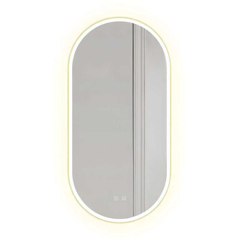 Oglindă LED OVL 50x100cm Gold