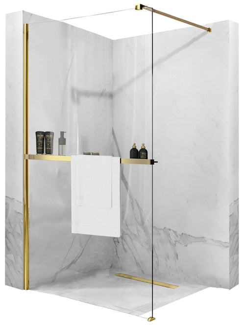 Panou de duș Rea Aero Gold N 110 Walk In + EVO