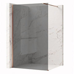 Paravan de dus Rea Flexi Grey / Brush Copper 90