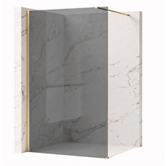 Paravan de dus Rea Flexi Grey / Brush Gold 80