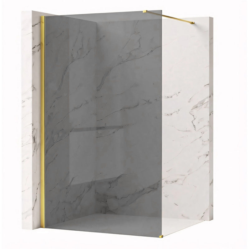 Paravan de dus Rea Flexi Grey / Gold 80