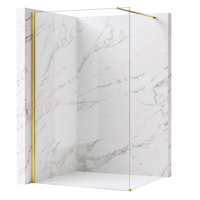 Paravan de dus Rea Flexi Transparent / Gold 80 - detaliu