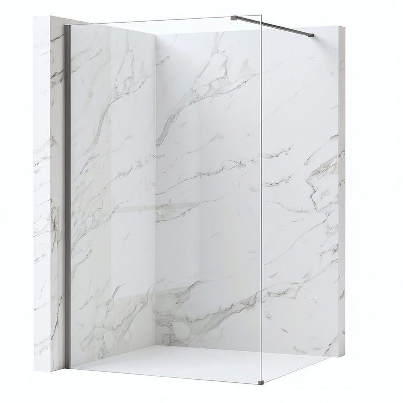 Paravan de dus Rea Flexi Transparent / Titan 80