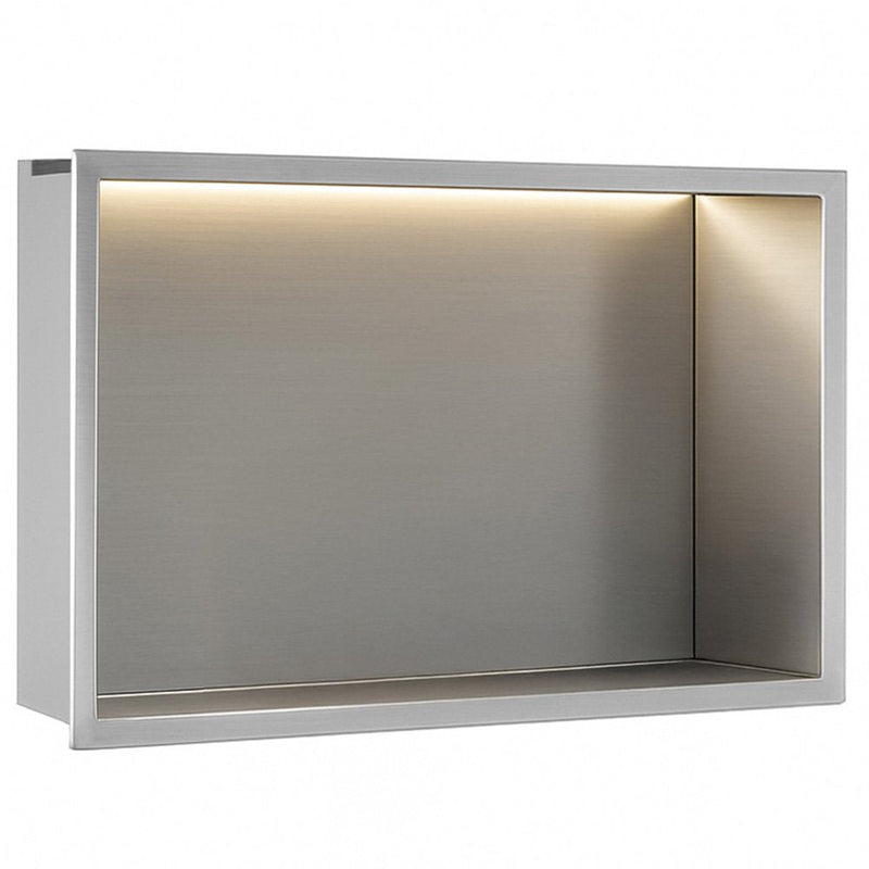 RAFT BAIE INCASTRAT PERETE LED 30x45 steel brush