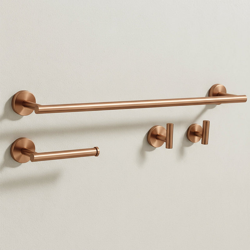 Set accesorii pentru baie Ari Brush Copper 4 piese - Metal - Cupru periat | SanitarePro