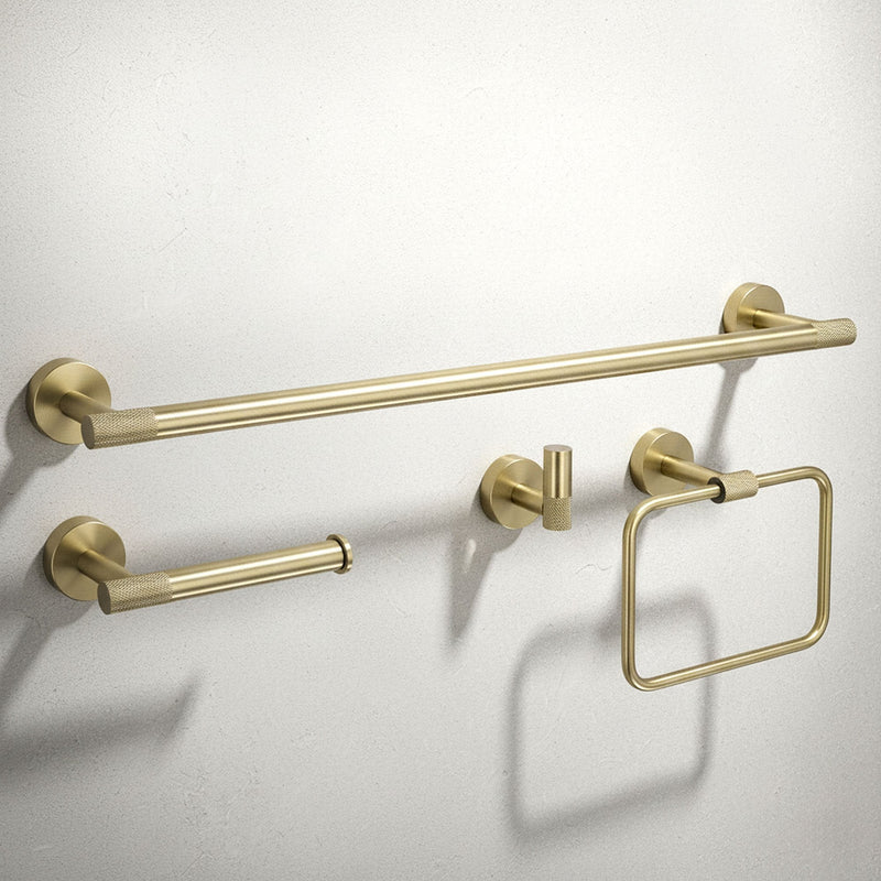 Set accesorii pentru baie GRID Brush Gold 4 piese
