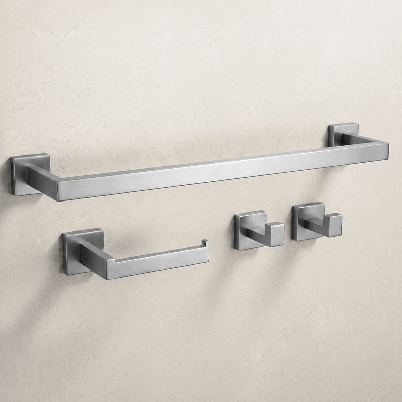 Set accesorii pentru baie Rio Brush Nickel 4 piese