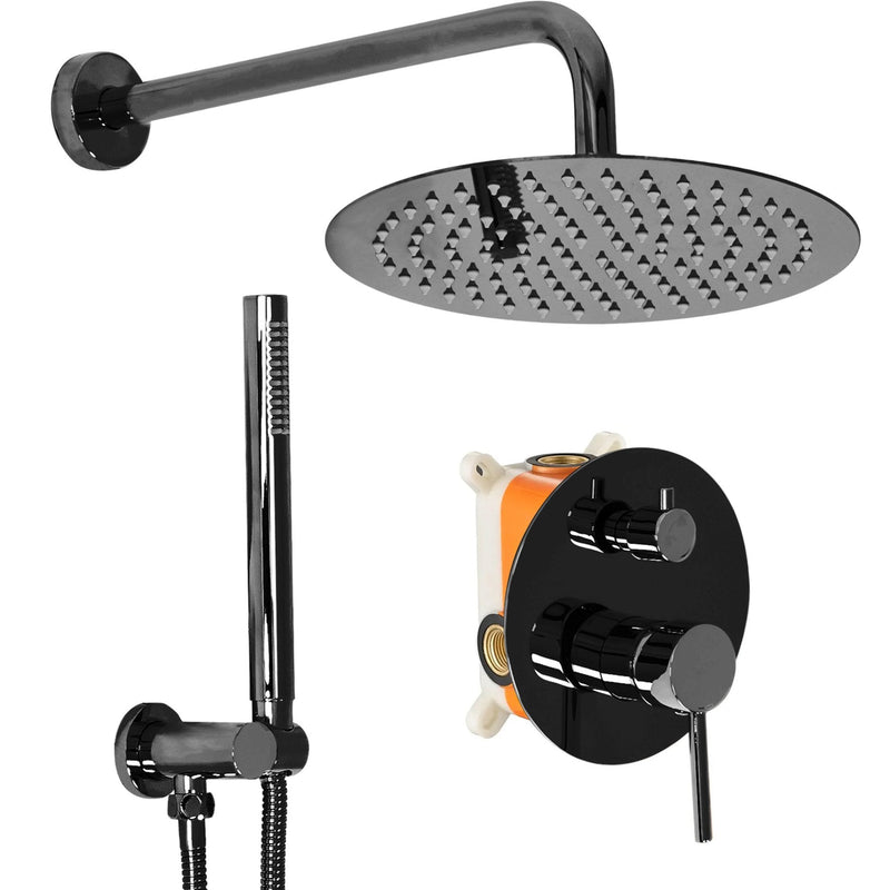 Set de dus Incastrat REA Lungo Black Metallic + BOX