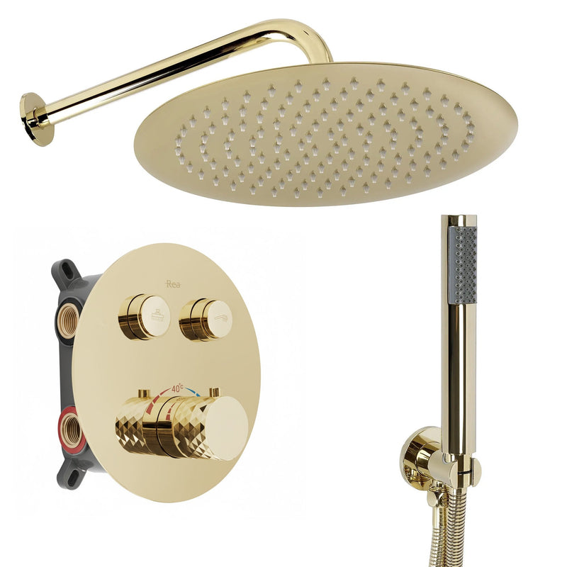 Set de dus incastrat Rea Lungo Diamond Gold + BOX