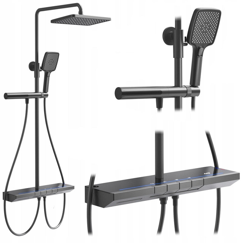 Set dus cu termostat REA Pedro Titanium