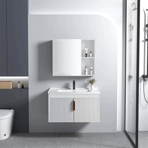 Set mobilier de baie cu lavoar Astor 60cm White