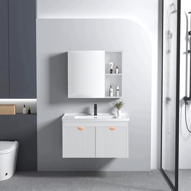 Set mobilier de baie cu lavoar Mario 60cm White