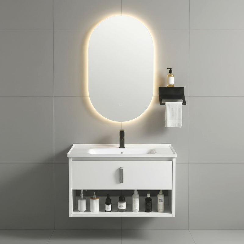 Set mobilier de baie cu lavoar Toledo 60cm White