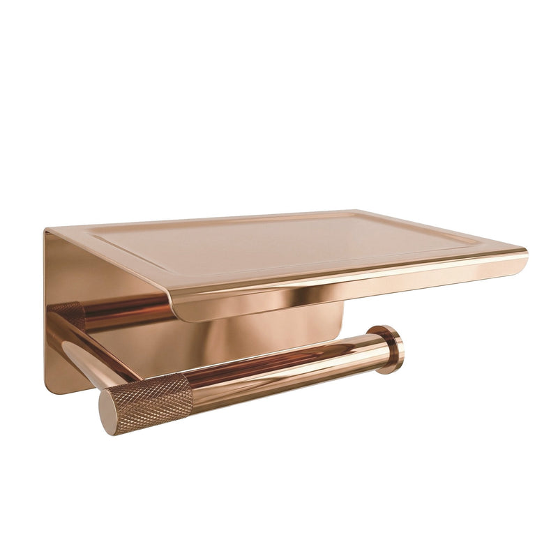 Suport pentru hârtie igienică cu poliță 6613 Modern Copper