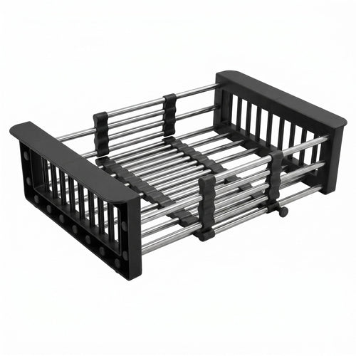 Suport telescopic pentru scurgerea vaselor pe chiuvetă REA P14487 Black