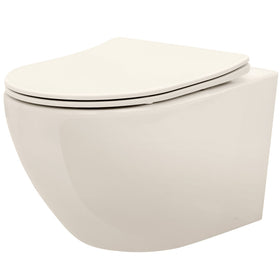 Vas WC suspendabil REA Carlo Mini Rimless Ecru